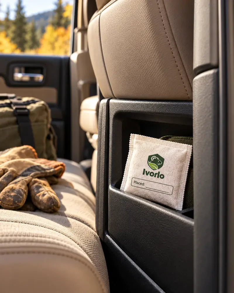 Pouch in a pickup door storage pocket